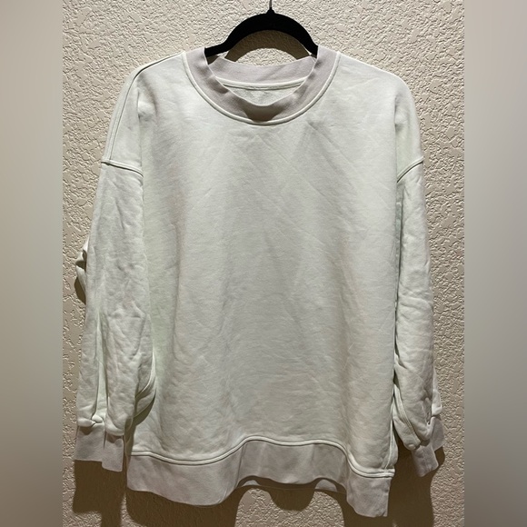 Lululemon Perfectly Oversized Crew Neck Sweater XL/XXL Light Green & Grey - Picture 5 of 9